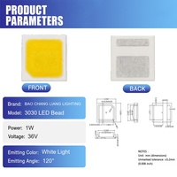 Support LED SMD 3030 36V 1W Haute Tension Blanc Pur 5000K pour Module Linéaire Tube – Approvisionnement Direct Usine