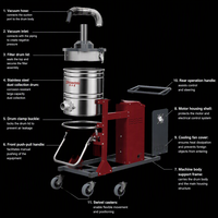 Aspirateur à jet pulsé X8 - Aspirateur à poussière pour meuleuse à béton et meuleuse de sol pour usines de ciment