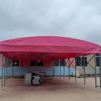 Tente rétractable d'extérieur mobile avec couverture intégrale pour dîner de mariage