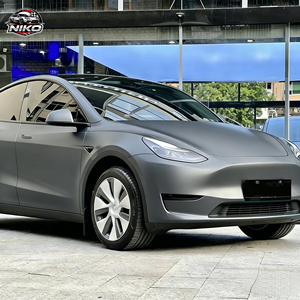 NIKO Film Hot Selling High Gloss PET Crystal Dark Cement Grey <b>Vinyl</b> <b>Wrap</b> Air Release Luxury Body Stickers Bubble-Free Stylish - Product Image 1