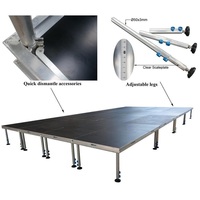 Scène extérieure simple et mobile en aluminium pour événements, gradins et podiums de studio