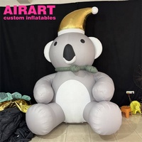 Mascotte Koala gonflable personnalisée avec gilet doré