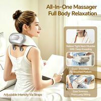 Nœuds de massage 4D en acier inoxydable, pétrissage ciblé, chauffage pour une couverture complète du cou, des épaules et du dos