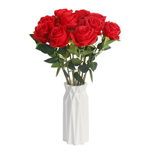 Wholesale Cheap Faux <strong>Floral</strong> Red Velvet Rose Artificial Silk Flower for Wedding Christmas Halloween Graduation Mother's Day Decor - Product Image 6