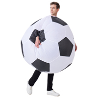 Costume de football gonflable pour adulte, convient aux personnes de 1,5 à 2 m de taille, idéal pour Noël, le cosplay, les fêtes, les spectacles sur scène et les bals masqués