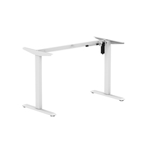 Tables de bureau électriques debout à moteur unique de qualité supérieure ordinateur bureau réglable en hauteur avec pieds rectangulaires