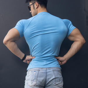 RUIQUWIN Camiseta Deportiva de Secado Rápido para Hombre, Ropa Deportiva de Manga Corta, Transpirable, con Logotipo Personalizado - Product Image 4