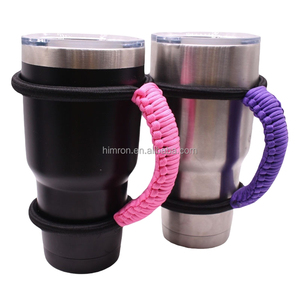 Poignée tressée <span class=keywords><strong>à</strong></span> la main en paracorde 550 pour bouteille, support portable pour tasse de voyage 20-40 oz - Product Image 2