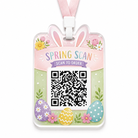 Panneau de remerciement pour les fêtes, personnalisé, étanche et durable, en acrylique pour comptoir de magasin, avec QR code de paiement et cordon coloré
