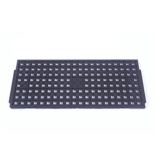 Contenedor de Almacenamiento de Plástico Negro Serie LQFP para Organización de Memoria, Bandeja para Componentes Electrónicos IC de Alta Temperatura - Product Image 1