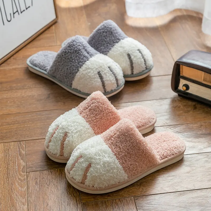 Zampa di gatto creativo morbido e confortevole Memory Foam antiscivolo inverno Indoor caldo carino animale pantofole donna