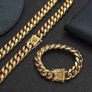 QIUHAN MOQ 1 Stück Herren Hip-Hop Punk Silberfarbene Schwere Dicke 18mm Panzerkette Schmuck Edelstahl Kubanische Gliederkette Halskette - Product Image 6