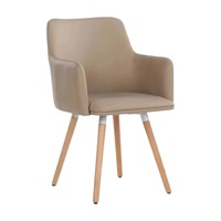 Chaise rembourrée avec accoudoirs et pieds en bois robustes pour la cuisine, chaises d'appoint, chaises de salle à manger