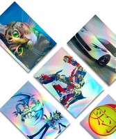 Papel Adhesivo Holográfico Arcoíris de Vinilo Impermeable Imprimible en Blanco de Primera Calidad, Papel Adhesivo Permanente Personalizado para Impresora de Inyección de Tinta A4