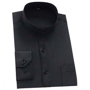 <span class=keywords><strong>เสื้อ</strong></span>เชิ้ตแขนยาวผ้าฝ้ายเนื้อนุ่ม สไตล์จีน <span class=keywords><strong>คอ</strong></span>ตั้ง สำหรับผู้ชาย <span class=keywords><strong>สี</strong></span>พื้น ใส่ทำงาน ระบายอากาศได้ดี เหมาะสำหรับฤดูใบไม้ผลิ - Product Image 5