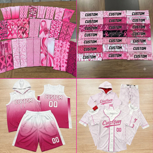 PURE Pink Ribbon Team Club Trainingshirt voor jeugd honkbal, borstkanker bewustwording, prestatie training, honkbal shirts, uniformen - Product Image 2