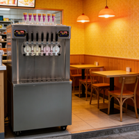 Machine à glace commerciale automatique pour milkshake, plateau à nouilles, yaourt glacé multi-saveurs et crème glacée molle mélangée