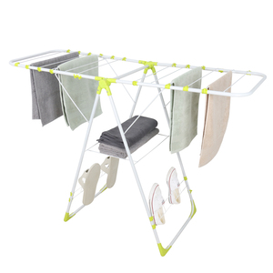 Usine <span class=keywords><strong>pas</strong></span> <span class=keywords><strong>cher</strong></span> prix haute qualité balcon sèche-<span class=keywords><strong>linge</strong></span> support réglable pliant fer Tubes vêtements étendoir - Product Image 1