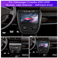 Marco para Autoestéreo Android Podofo de 9'' 4+64G con Carplay Inalámbrico y Android Auto para Volkswagen Crossfox 2003-2009 con DSP GPS RDS WIFI OEM