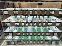 Maqueta Arquitectónica Móvil con Efectos de Iluminación, Diseño Moderno para Exhibición en Interiores