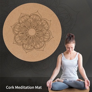 <span class=keywords><strong>Tappetino</strong></span> Yoga Rotondo in Sughero Naturale e Gomma Stampato Personalizzato per <span class=keywords><strong>Meditazione</strong></span> - Product Image 4