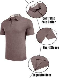 Nouveaux polos de golf pour hommes avec logo personnalisé, manches courtes, polos de golf sublimés pour hommes en vente en ligne - Product Image 3