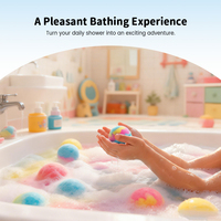 Bombes de bain OEM pour enfants, jouets surprise lumineux dans le noir, boules effervescentes naturelles pour le bain, ensemble de cadeaux de vacances pour enfants, cadeaux de fête