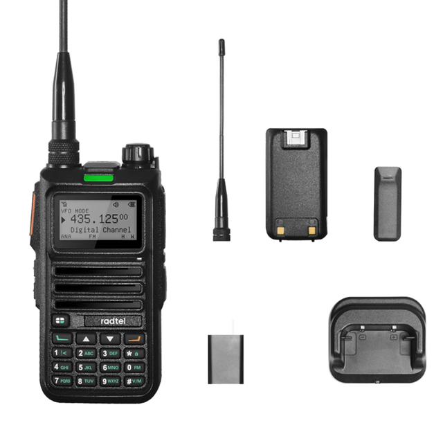 Radtel RT-4D DMR for Dual Mode Digital Analog Two-Way 1024 Channels 8W Dual Slot Long Range 0-10KM Wireless Communication