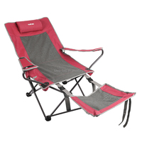 Chaise de camping pliable portable pour adultes 2026, très vendue, avec repose-pieds
