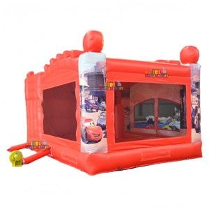 Castillo Inflable con Tobogán y Diseño de Carreras de Autos Rojos Estilo McQueen con Amplia Área de Salto para Fiestas Infantiles - Product Image 5