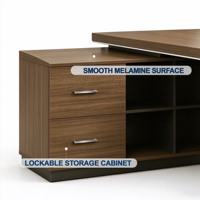 Nouveau bureau de direction moderne de luxe en bois massif verni blanc, bureau de réception