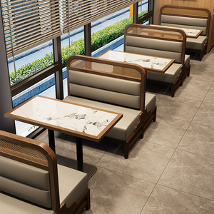 Muebles de <span class=keywords><strong>Restaurante</strong></span> de Diseño Moderno, Mesas <span class=keywords><strong>y</strong></span> Sillas para Cafetería, Juego de Muebles de Sofá para <span class=keywords><strong>Restaurante</strong></span> de Comida Rápida - Product Image 4