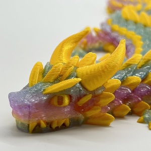 Dragón Chino Impreso en 3D, Dragón con Cuernos, Combinación Multicolor, Juguete <span class=keywords><strong>de</strong></span> Mano Genial y Elegante, Regalo para Niños, Pieza Decorativa - Product Image 2