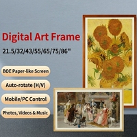 Cadre d'art numérique ultra-fin personnalisable, écran mat effet papier, affichage HD intelligent pour photos et vidéos, idéal pour la décoration murale du salon
