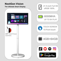 Portable 21.5 pouces armoire blanche Android LED TV système de cinéma maison haute définition pour hôtels téléviseurs intelligents