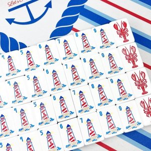 <span class=keywords><strong>Juego</strong></span> <span class=keywords><strong>de</strong></span> Mahjong Náutico Ecológico Yun Blue White Bright para Fiestas en <span class=keywords><strong>el</strong></span> Jardín, con Fichas Acrílicas Coloridas Grabadas, Estilo Costero, para 4 Jugadores - Product Image 5
