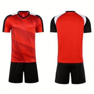 Best Quality Unisex Sports Uniforms Factory Wholesale <b>Hot</b> Selling <b>Red</b> Soccer Jersey Uniform Sets 100% Polyester Plus Size - Product Image 1