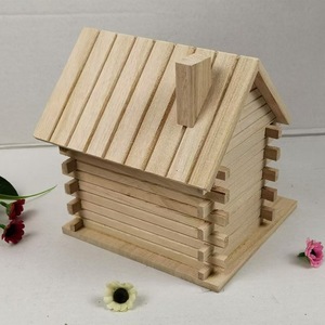 Casa de Madera para Pájaros, Nido Rectangular de Pino, Duradero, Accesorio para Jardín Exterior, para Loros y Mascotas - Product Image 4