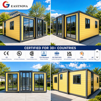 Maison conteneur extensible de 20 pieds, préfabriquée et modulaire, personnalisable, pour habitation familiale, logement annexe ou bâtiment résidentiel temporaire