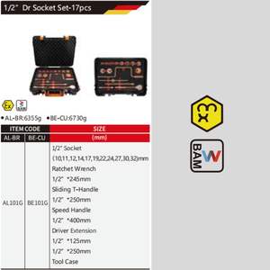 WEDO ATEX Nicht funkeln der 1/2 "<span class=keywords><strong>Dr</strong></span> Socket-Set-17pcs - Product Image 5