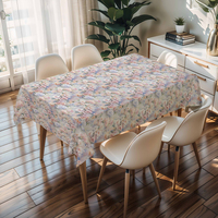 Nappe de Noël bleue RNPT pour table carrée de 8 pieds avec support en PU, résistante à l'huile et aux rayures, épaisseur 0,5 mm, pour pique-nique