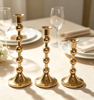 Porte-bougie Hurricane, élégant chandelier à tige haute, bougie conique en option, taille et finition personnalisées pour la décoration de table de mariage et de la maison