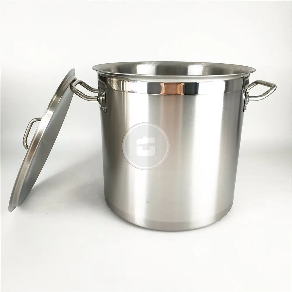 Olla de acero inoxidable para sopa, utensilio de cocina comercial para Hotel, 6L-100L