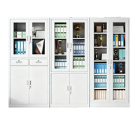 Archivador Metálico Desmontable con Puerta de Vidrio y Metal