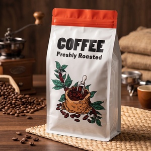 Bolsa de Fondo Plano con Cierre Hermético de Vinilo, Personalizable con Impresión, para Café en Grano, Té, Snacks, Polvo, Alimentos para Mascotas - Product Image 1