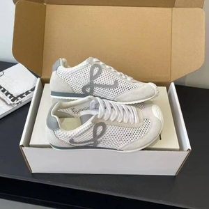 Vilunenes รองเท้ากีฬาหนังแท้แบบผูกเชือกสำหรับผู้ชาย, รองเท้ากีฬา Y-3หรูหราเทรนด์แฟชั่นยางแบน - Product Image 1