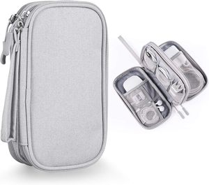 Sac de rangement tout-en-un, portable, étanche, organiseur de câbles de voyage pour accessoires électroniques, double couche, <span class=keywords><strong>chargeur</strong></span> - Product Image 1
