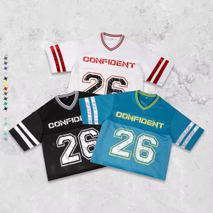 Short Boxy 100% Polyester Plus Size Premium Football Pratique Jersey T Shirt Mesh OEM - Product Image 2