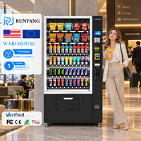 Distributeurs automatiques commerciaux personnalisés RUNYANG à monnayeur pour articles de vente au détail, distributeur de snacks pour aliments et boissons