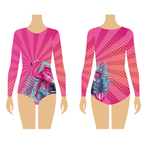 Haute Qualité Ombre Sublimation <span class=keywords><strong>À</strong></span> Manches Longues Vêtements De Danse <span class=keywords><strong>Ballet</strong></span> Compétition De Gymnastique Justaucorps - Product Image 4